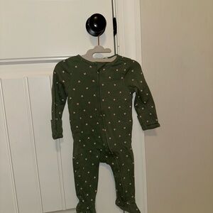 Cloud Island Olive One Piece with Heart Design